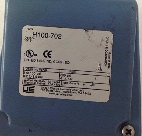 UNITED ELECTRIC CONTROLS H100-702 RELAYS