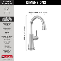 DELTA FAUCET Delta Faucet 1920-AR-DST Traditional Beverage Faucet Arctic Stainless