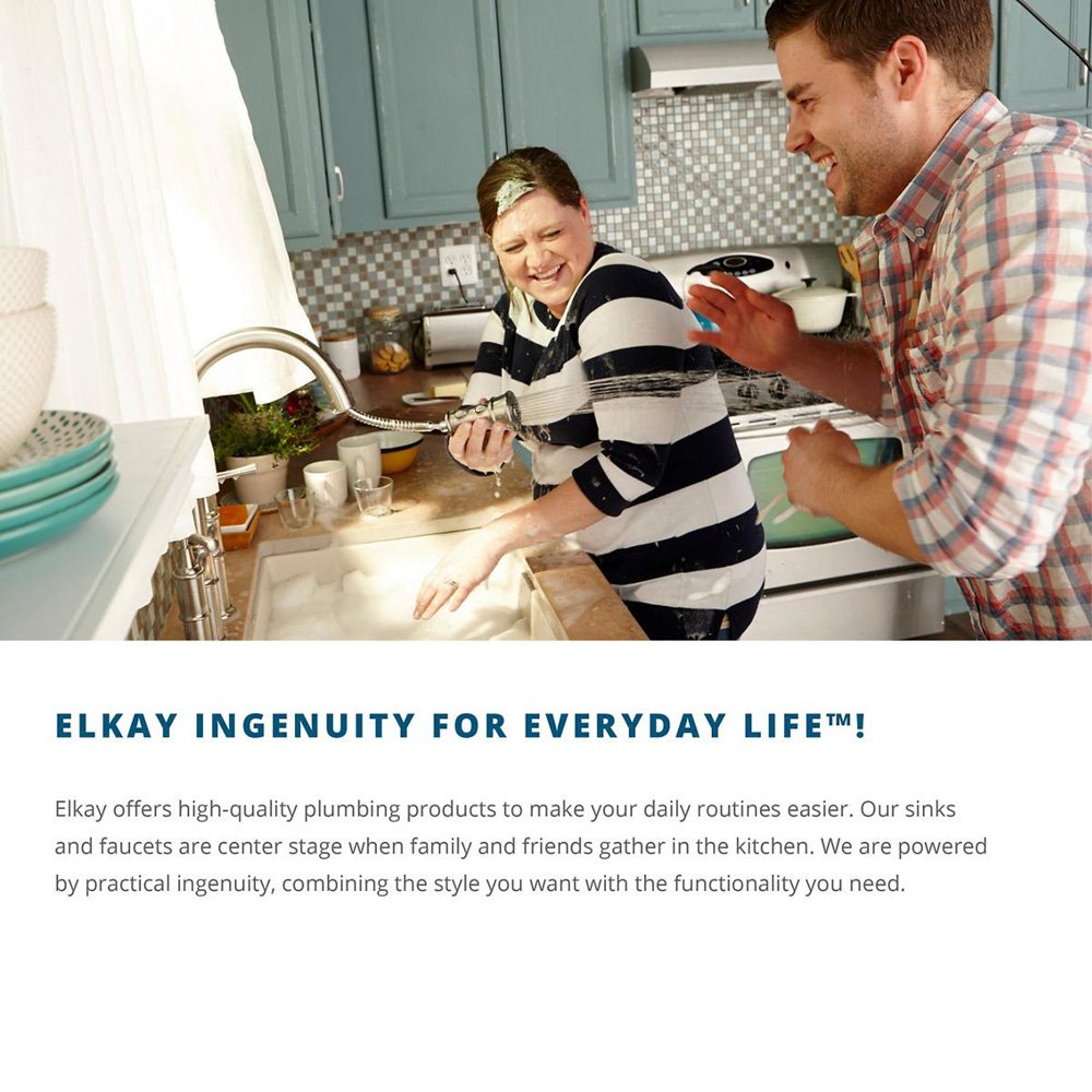 ELKAY Elkay RLLVR12 Asana Stainless Steel Drop-in Bathroom Sink 18 Inch