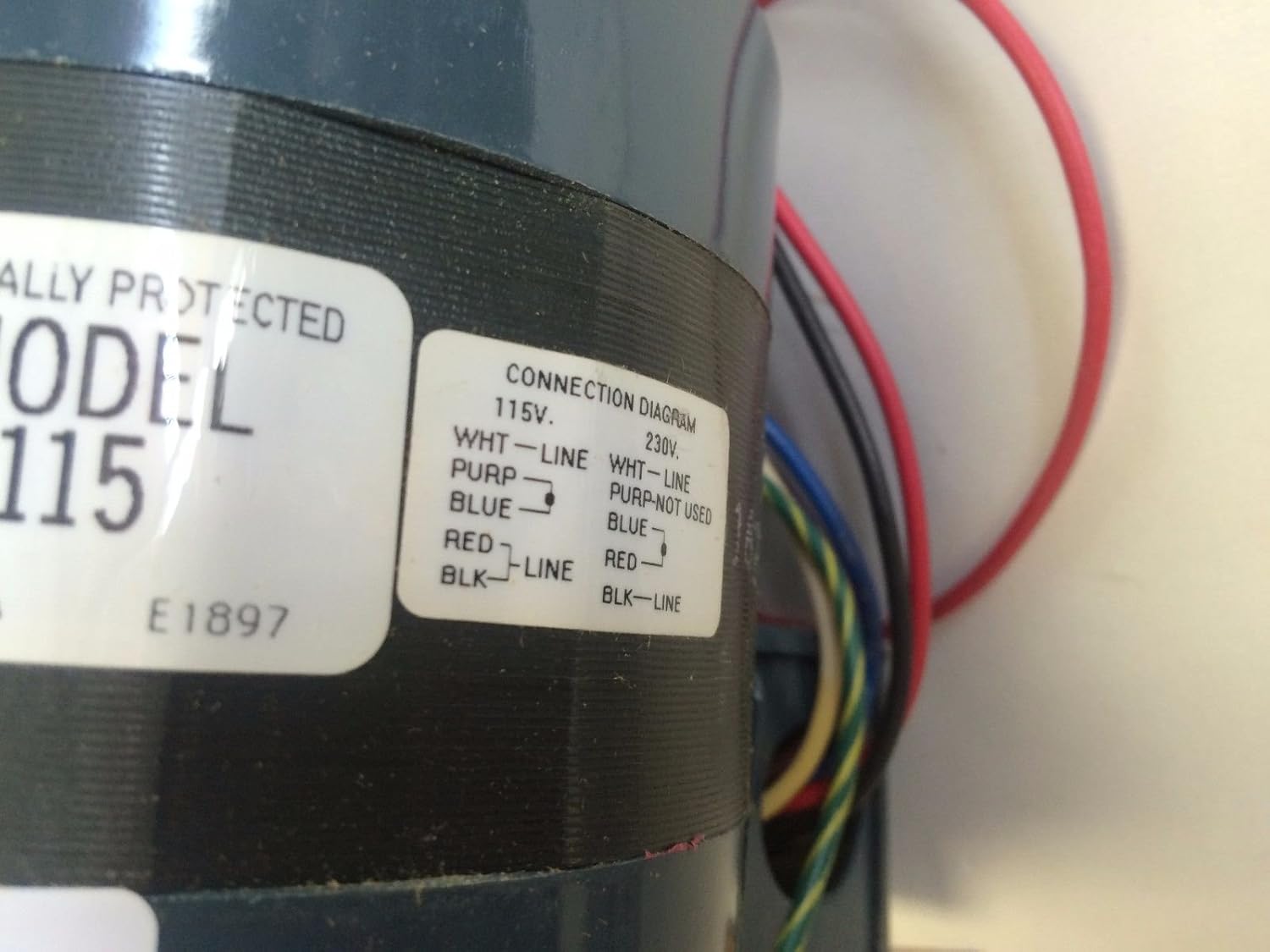 GENTEQ MOTORS Fasco D115 1/12HP Motor 1550 RPM 115/230V OEM ILG Replacement