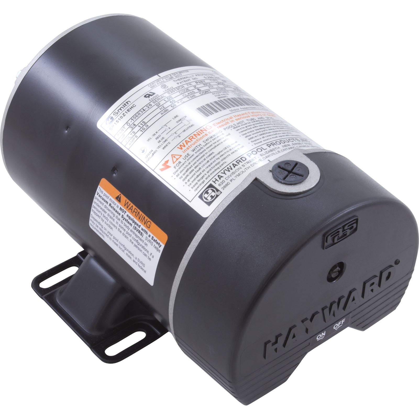 HAYWARD Hayward SPX1510Z1E Motor With Switch 3/4 HP Replacement