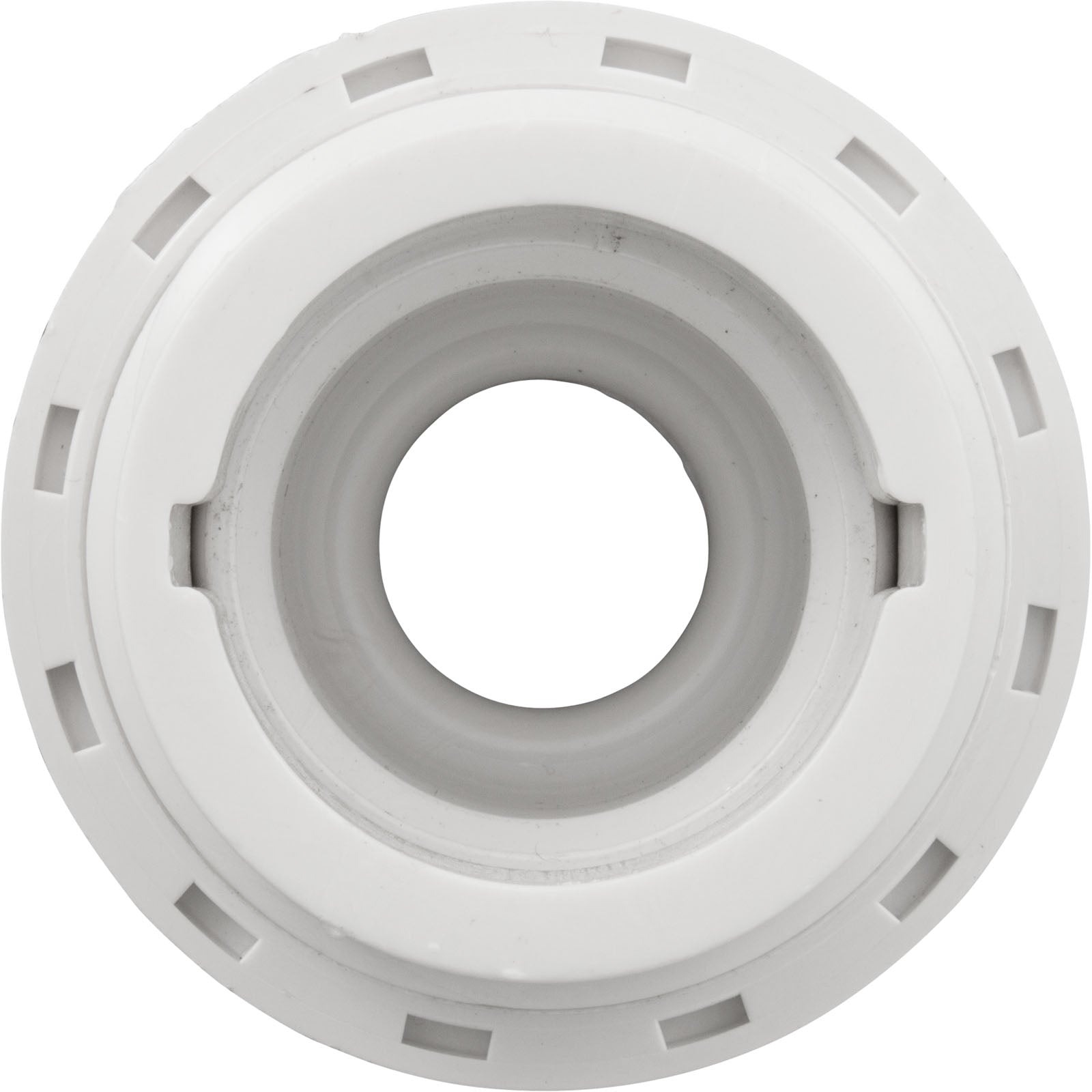 WATERWAY PLASTICS Waterway 400-1410DB Eyeball Fitting White 1.5 MPT 2-3/8 FD 3/4 Orifice
