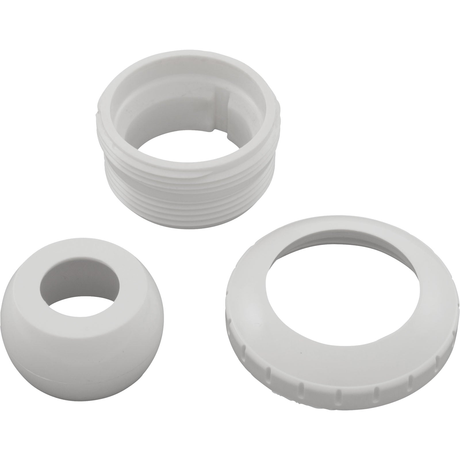 WATERWAY PLASTICS Waterway 400-1410DB Eyeball Fitting White 1.5 MPT 2-3/8 FD 3/4 Orifice