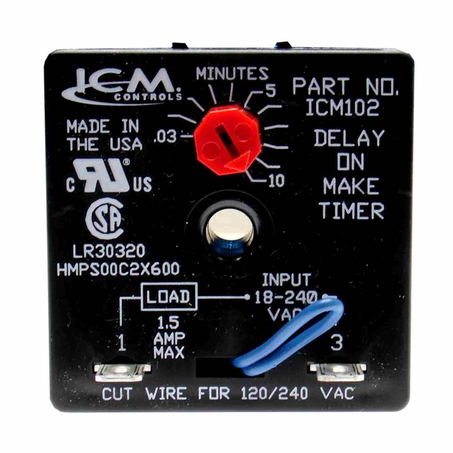 ICM CONTROLS ICM ICM102 DOM Timer 10 Minutes Adjustable Timer Switch