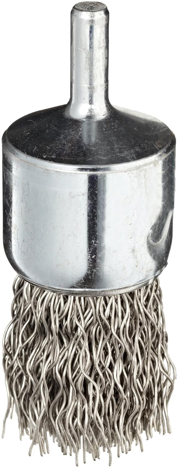 WEILER Weiler 10024 1 Crimped Wire End Brush Stainless Steel Fill