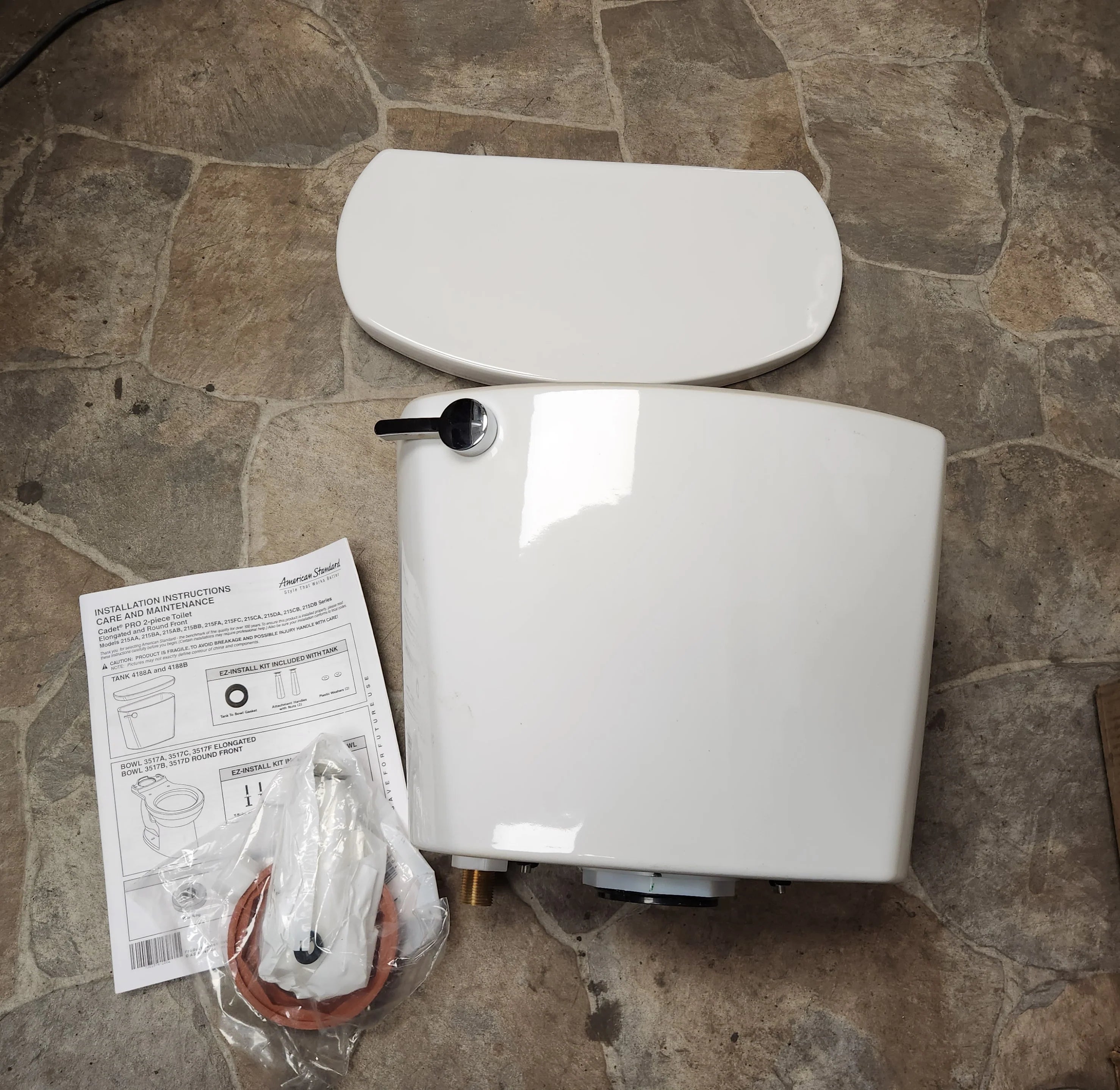 AMERICAN STANDARD American Standard 4188A104.011 Cadet Pro Toilet Tank 1.28 GPF White