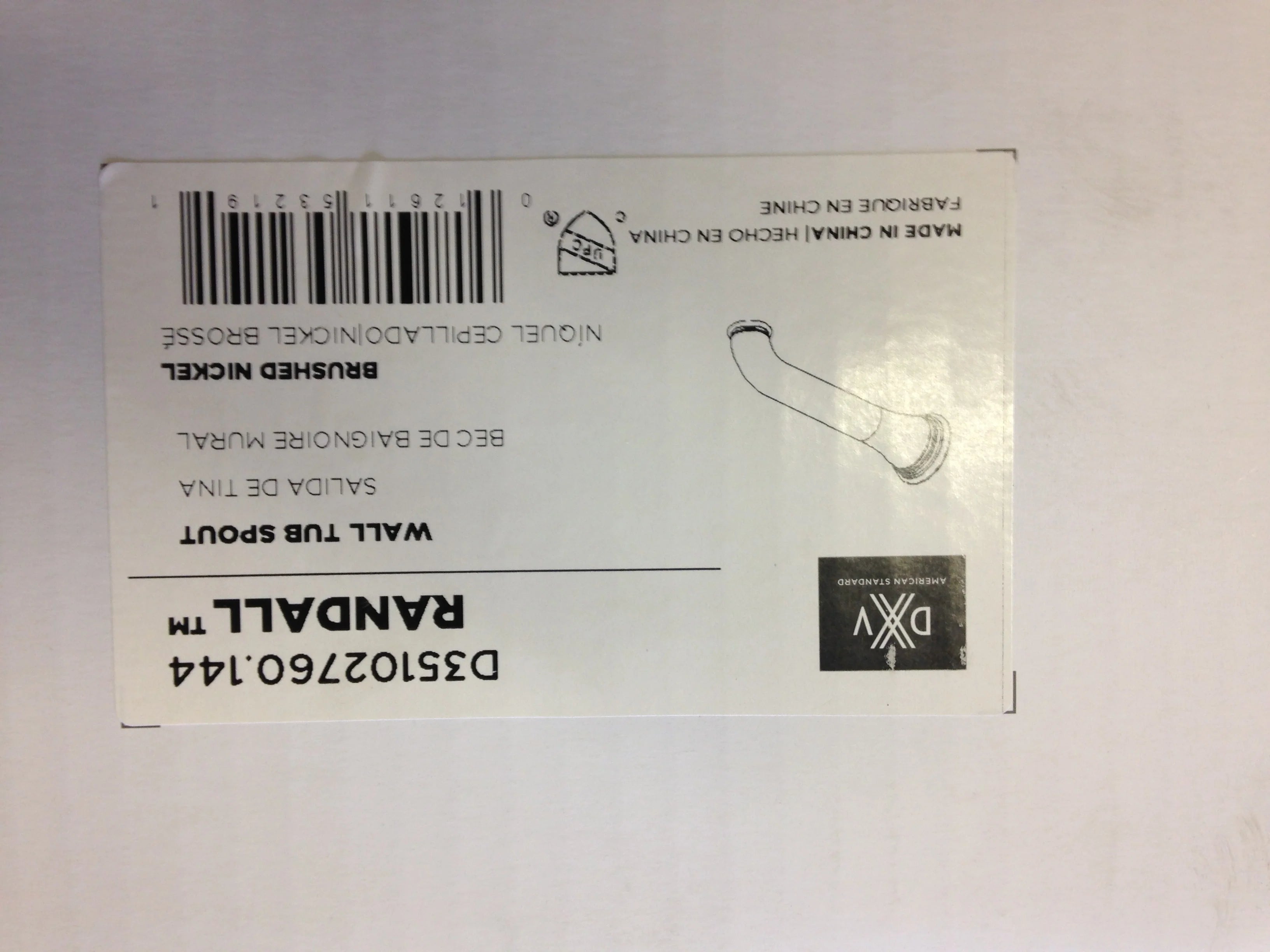 AMERICAN STANDARD American Standard D35102760.144 Randall Wall Tub Spout