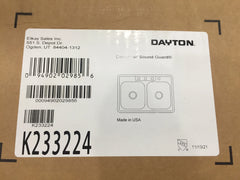 ELKAY Elkay K233224 Dayton Stainless Steel 33 x 22 x 6-1/16, Equal Double Bowl Drop-in Sink