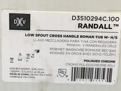 DXV DXV AMERICAN STANDARD D3510294C.100 RANDALL DECK MOUNTED ROMAN TUB FILLER WITH BUILT-IN DIVERTER (SIZE/QUANTITY/PACK/ANGLE) REPLACEMENT MPN