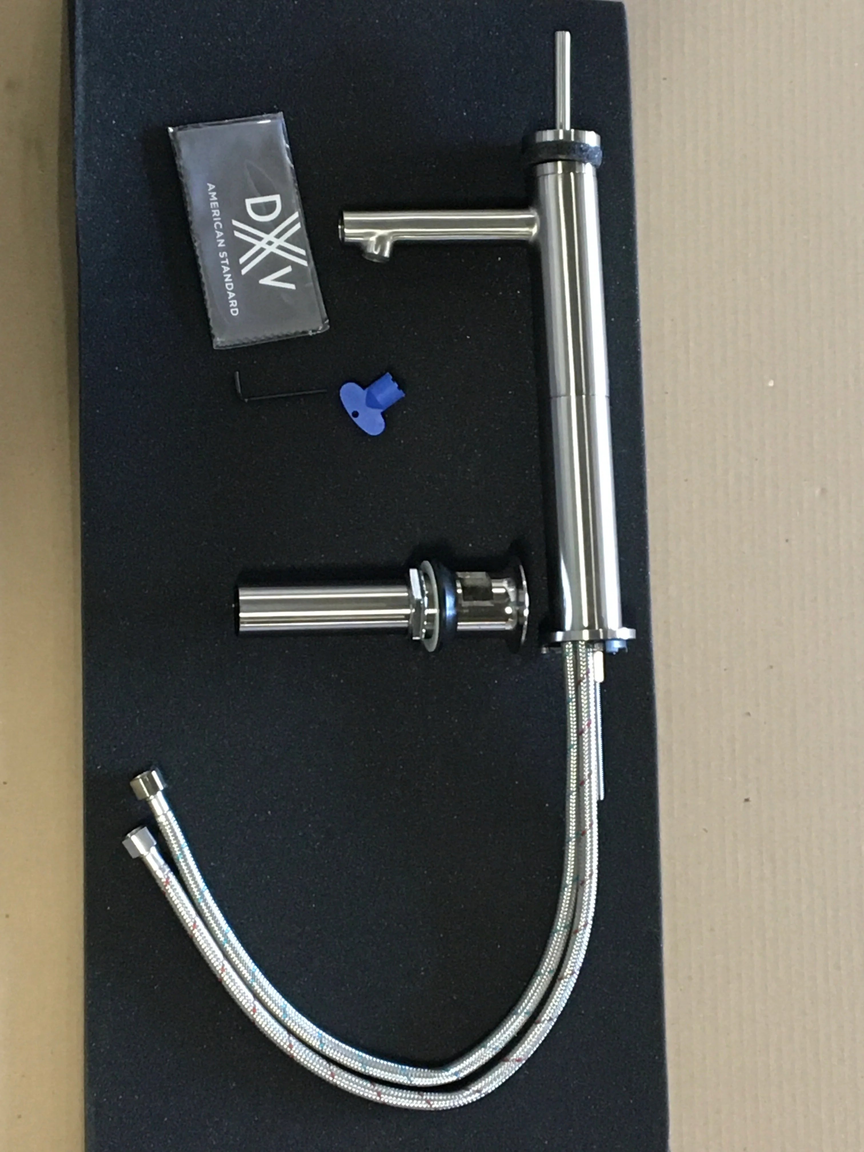 DXV DXV AMERICAN STANDARD D35105152.144 PERCY SINGLE HANDLE VESSEL BATHROOM FAUCET WITH STEM HANDLE AND GRID DRAIN