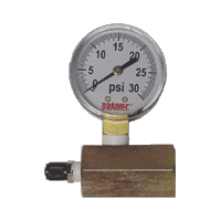 BRAMEC Bramec 17260 1 inch 0-100 PSI hex body test gauge