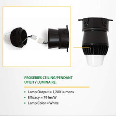 EPCO 15930 ProSeries Elite LED Utility Luminaire - Ceiling Mount - Die-Cast Aluminum