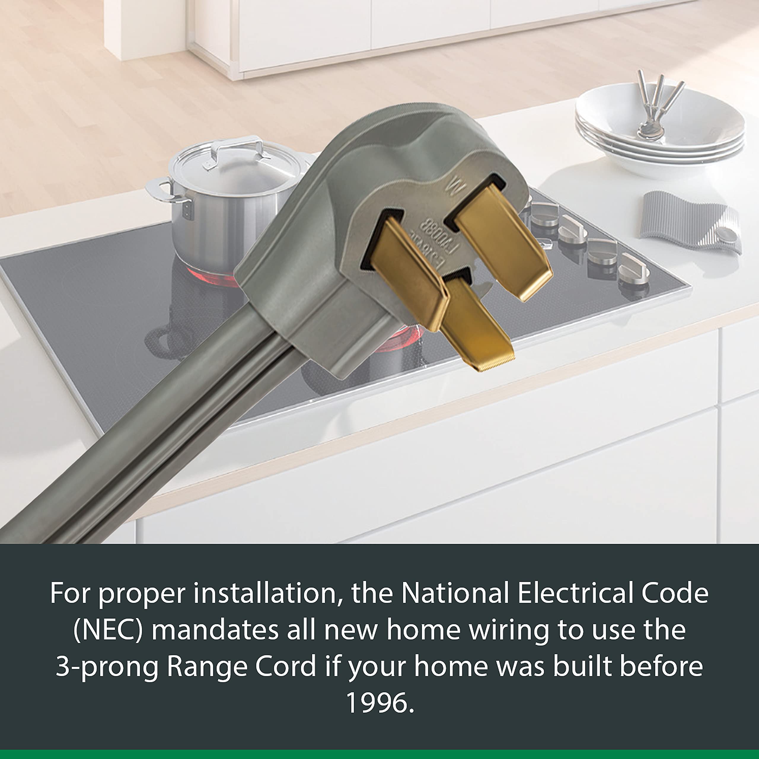 EPCO EPCO 40000 Range Cord 3-Wire 50 Amp 4 Feet