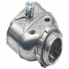 BRIDGEPORT FITTINGS Bridgeport 601-DC2 Duplex Die Cast Connector, 3/8 Inch, 1/2 Inch Knockout