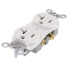 LEGRAND Pass & Seymour CR20W Duplex Straight Blade Receptacle 125 VAC 20 A 2 Poles 3 Wires Replacement MPN