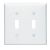 LEVITON Leviton 80709-W 2-Gang Toggle Device Switch Wallplate Standard Size Replacement MPN
