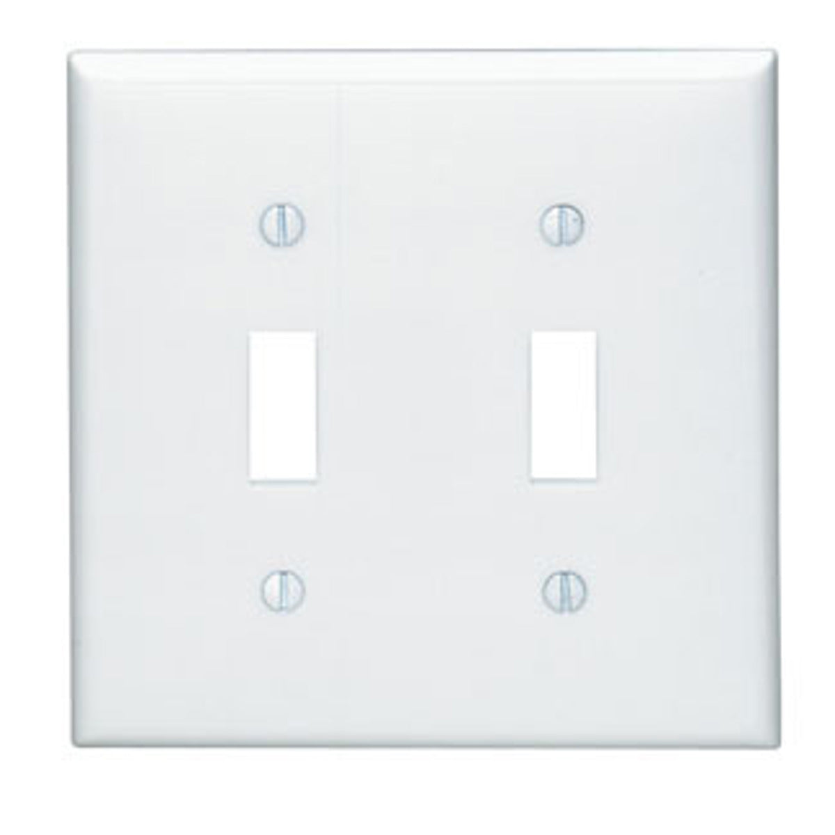 LEVITON Leviton 80709-W 2-Gang Toggle Device Switch Wallplate Standard Size Replacement MPN