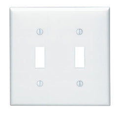 LEVITON Leviton 80709-W 2-Gang Toggle Device Switch Wallplate Standard Size Replacement MPN