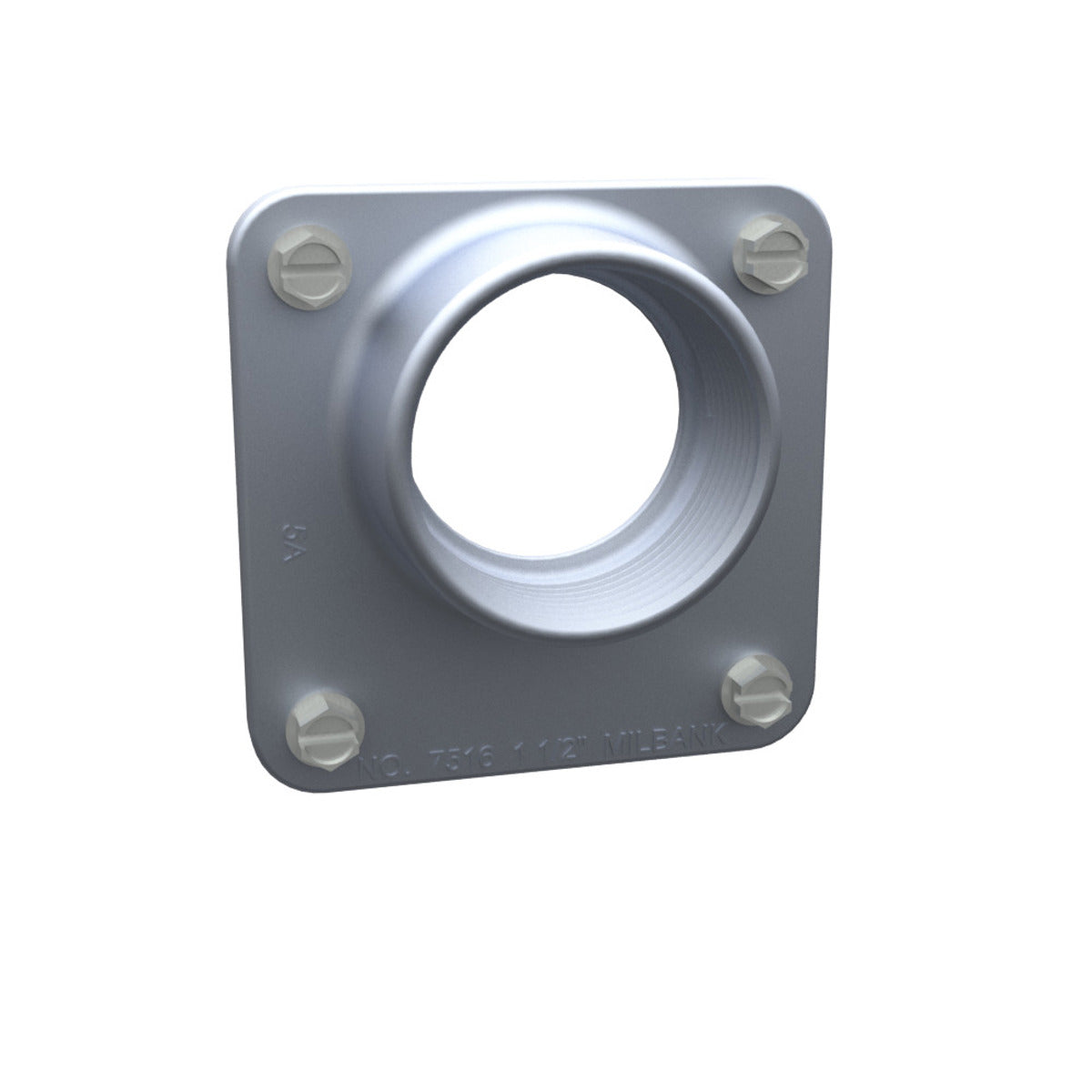 MILBANK Milbank A7516 Meter Socket Hub, 1-1/2 in NPT, for Use with Small RL Opening Meter Socket, Aluminum, Painted