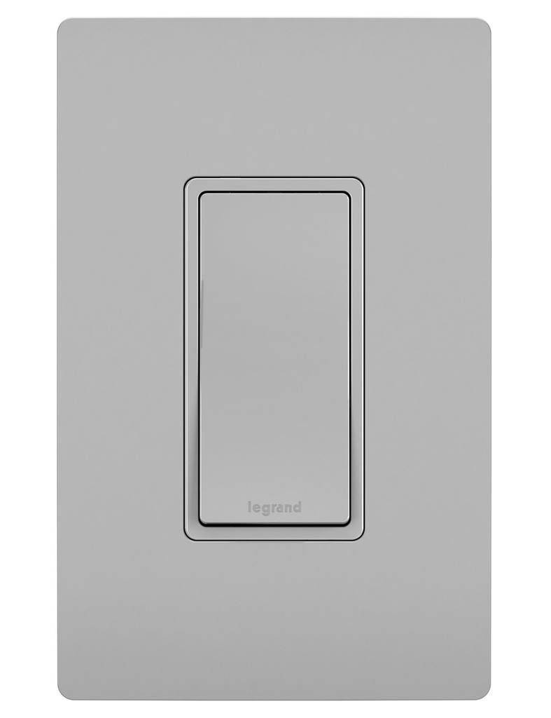 LEGRAND Pass & Seymour TM870GRY Legrand radiant 15 Amp Rocker Wall Switch Single Pole