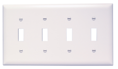LEGRAND Pass & Seymour TP4W Toggle Switch Wall Plate 4 Gang White