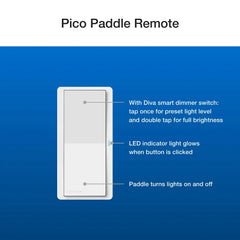 LUTRON Lutron DVRF-PKG1D-WH Diva Smart Dimmer Switch Expansion Kit with Pico Paddle Remote