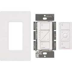 LUTRON Lutron P-PKG1W-WH Caseta Wireless Smart Lighting Dimmer Switch and Remote Kit | 120VAC | CFL/LED Lamp