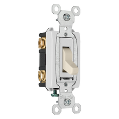 LEGRAND Pass & Seymour CSB20AC3LA 3-Way Heavy Duty Toggle Switch 120/277 VAC 20 Amp Light Almond