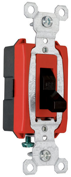 LEGRAND Pass & Seymour CSB20AC1-BK 1-Pole Heavy Duty Toggle Switch 120/277 VAC 20 Amp