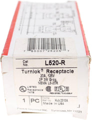 LEGRAND Pass & Seymour L520R Locking Receptacle 20A 2P 3W 125V