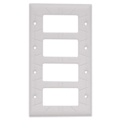 LEGRAND Pass & Seymour TP264W 4Gang Wall Plate, Decorator, Nylon, Standard - White