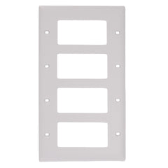 LEGRAND Pass & Seymour TP264W 4Gang Wall Plate, Decorator, Nylon, Standard - White
