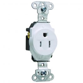 LEGRAND Pass & Seymour TR5251W receptacle 125VAC 15A 2 pole 3 wire