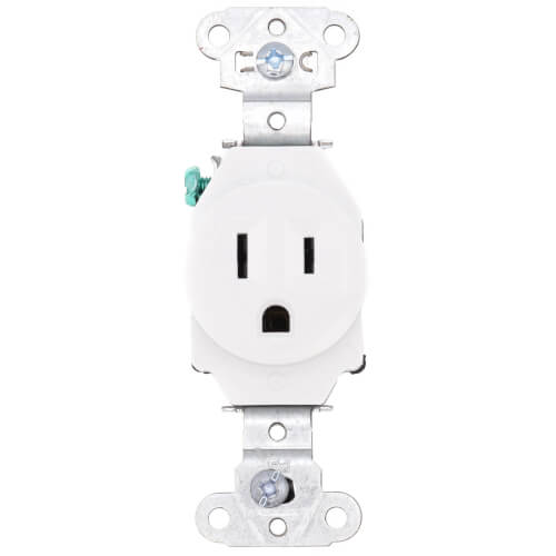 LEGRAND Pass & Seymour TR5251W receptacle 125VAC 15A 2 pole 3 wire