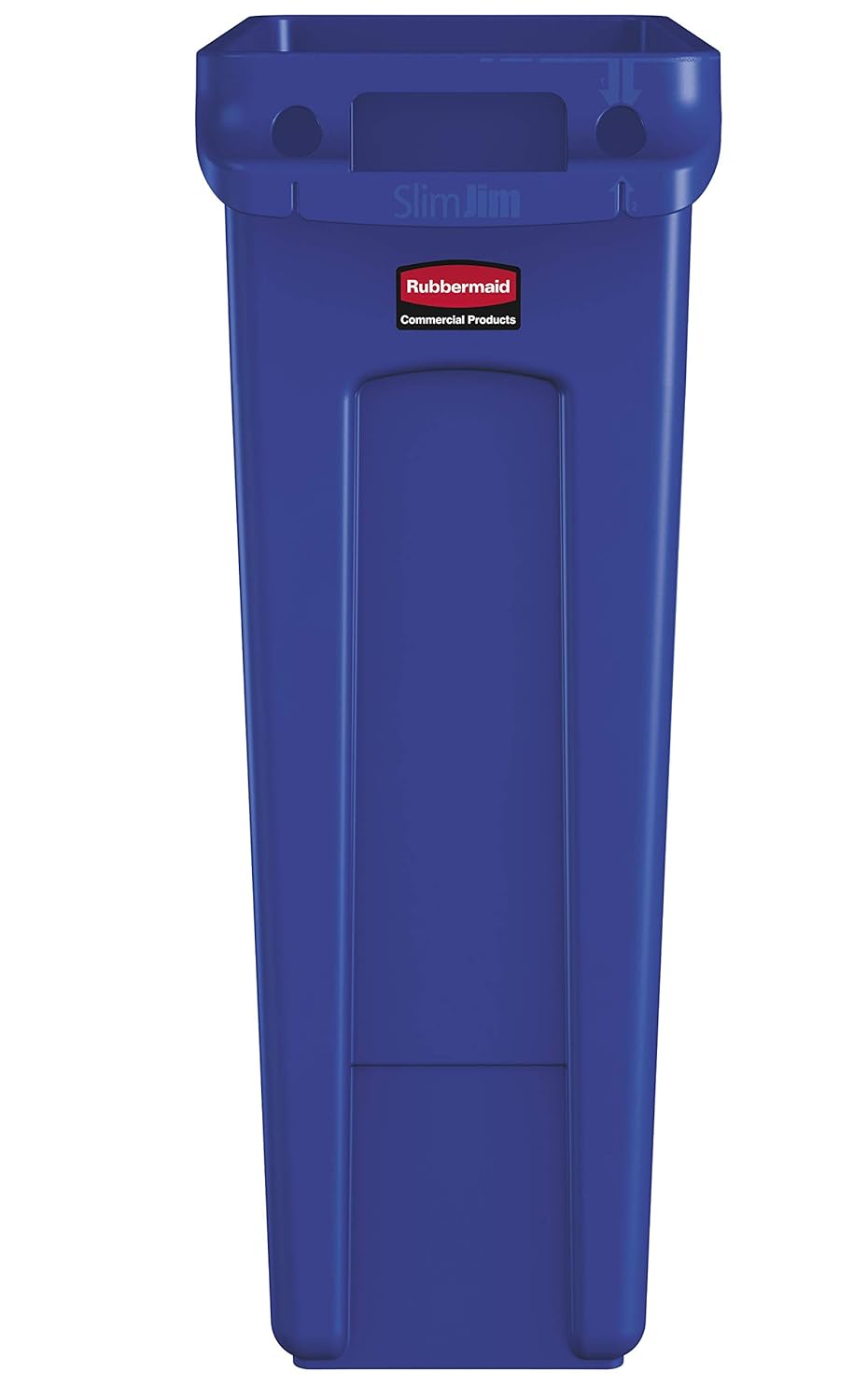 RUBBERMAID Rubbermaid FG354007BLUE Slim Jim Plastic Rectangular Recycling Bin with Venting Channels 23 Gallon Replacement MPN