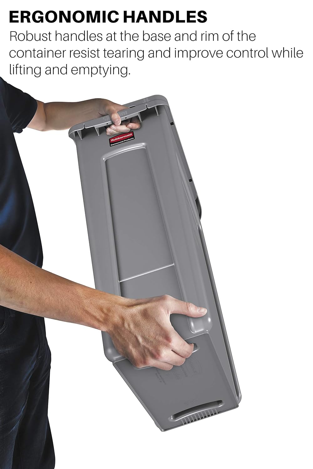 RUBBERMAID Rubbermaid FG354007BLUE Slim Jim Plastic Rectangular Recycling Bin with Venting Channels 23 Gallon Replacement MPN