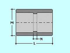SPEARS Spears 829-010 1 PVC Coupling Socket SCH80
