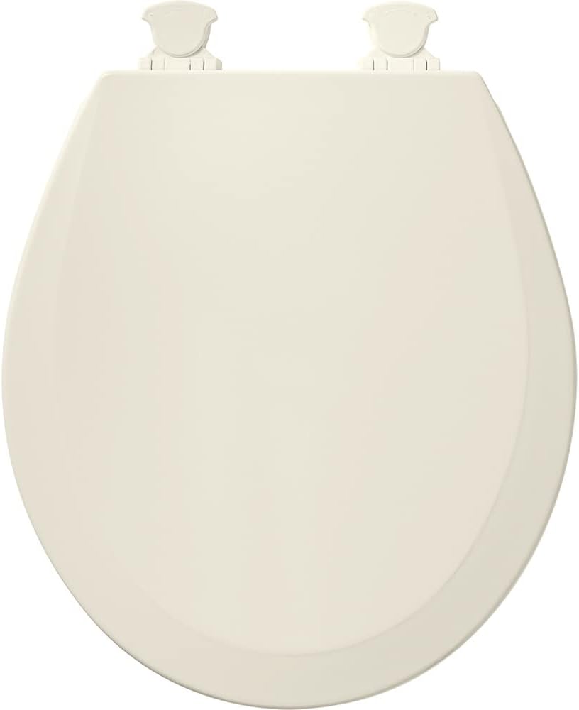 BEMIS Bemis 500EC 346 Toilet Seat with Easy Clean & Change Hinges, 1 Pack Round, Biscuit