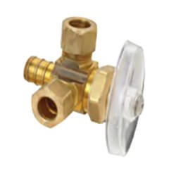 BRASSCRAFT BrassCraft BRPX1901LRXR1 1/2 x 3/8 x 3/8 in. F1807 x OD Compression x OD Compression Knurled Oval Handle Straight Supply Stop Valve