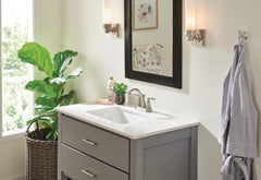 DELTA FAUCET Delta Faucet 2532LF-SSMPU Woodhurst Two Handle Centerset Bathroom Sink Faucet in Stainless Steel