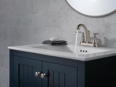 DELTA FAUCET Delta Faucet 2532LF-SSMPU Woodhurst Two Handle Centerset Bathroom Sink Faucet in Stainless Steel