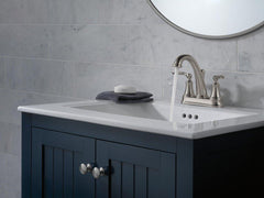 DELTA FAUCET Delta Faucet 2532LF-SSMPU Woodhurst Two Handle Centerset Bathroom Sink Faucet in Stainless Steel