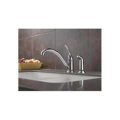 DELTA FAUCET Delta Faucet 2100LF Classic Two Handle Kitchen Faucet in Chrome