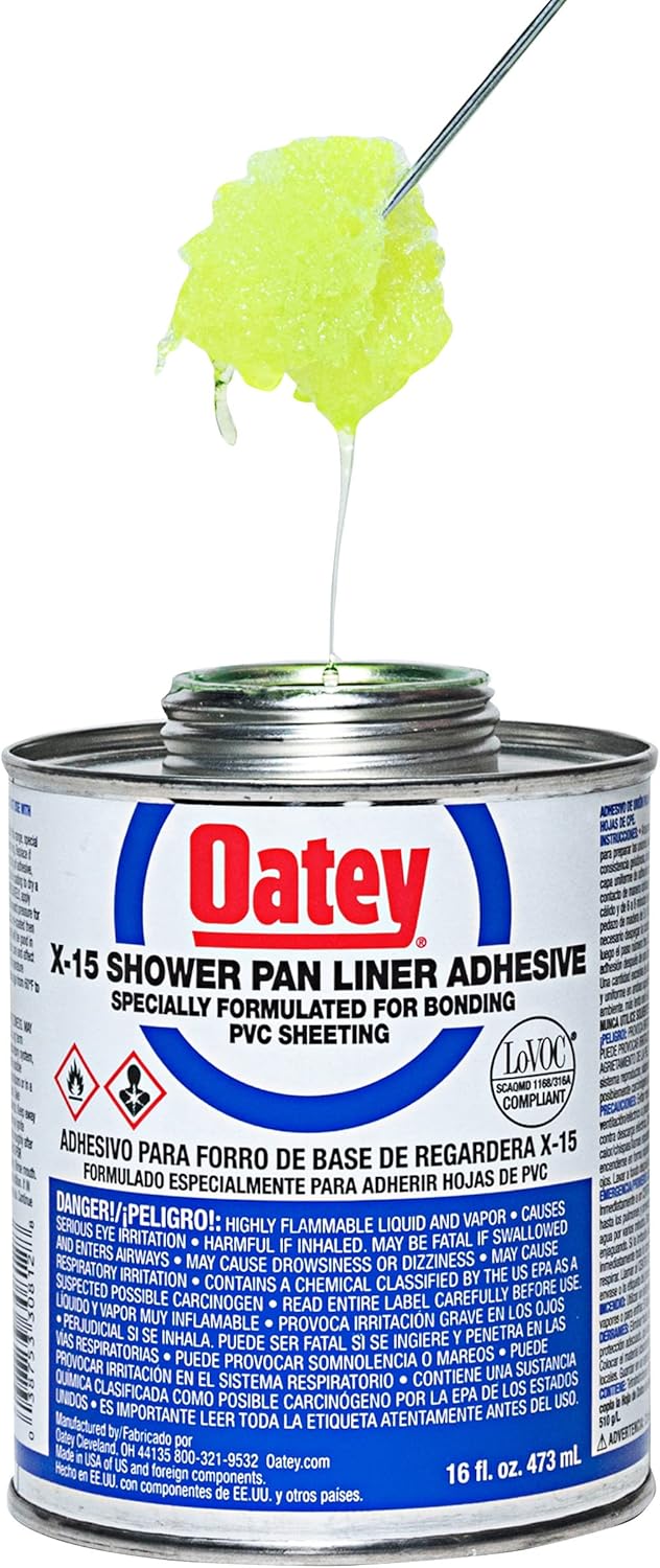 OATEY Oatey 30812 X-15 PVC Solvent with Dauber, 16-Ounce, White