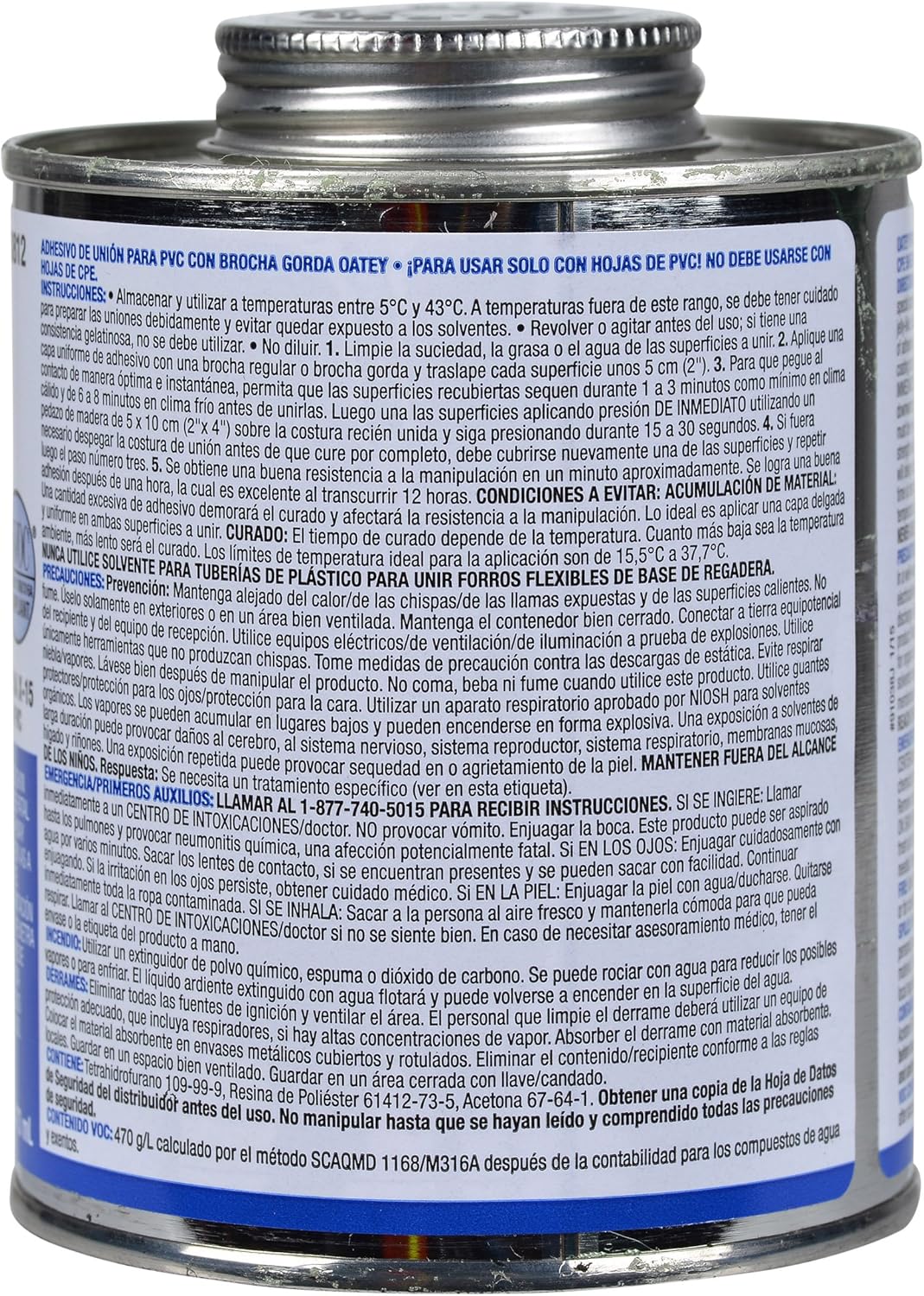 OATEY Oatey 30812 X-15 PVC Solvent with Dauber, 16-Ounce, White