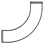 TYLER PIPE Tyler Pipe 007197 2 in No Hub Cast Iron Long Sweep Bend