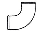 TYLER PIPE Tyler Pipe 006855 2 in. No Hub 90 Degree Cast Iron 1/4 Bend