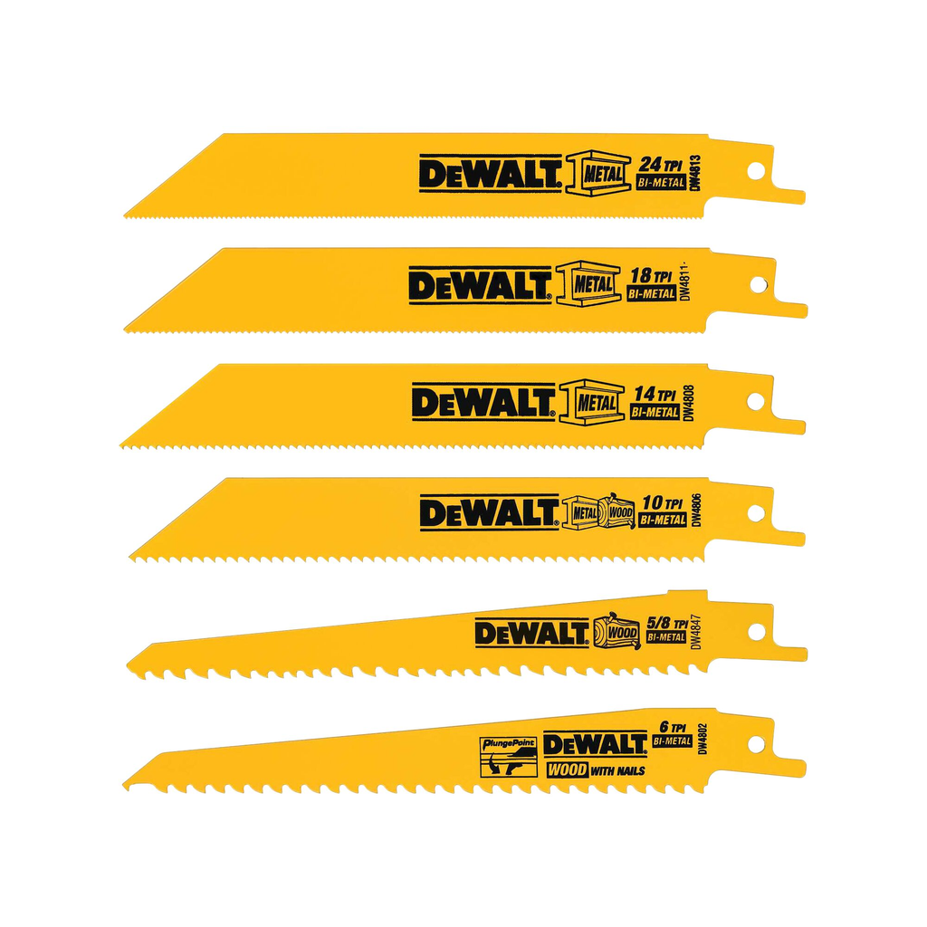 DEWALT DW4856 RECIPROCATING SAW BLADES