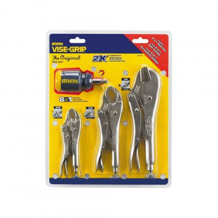 IRWIN IRWIN 2077703 LOCKING PLIERS ORIGINAL 3PC SET W/8-N-1