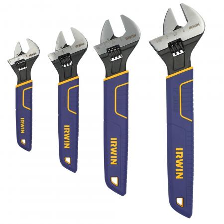 IRWIN Irwin 2078706 4PC Adjustable Wrench Tray Set 6 in, 8 in, 10 in, 12 in